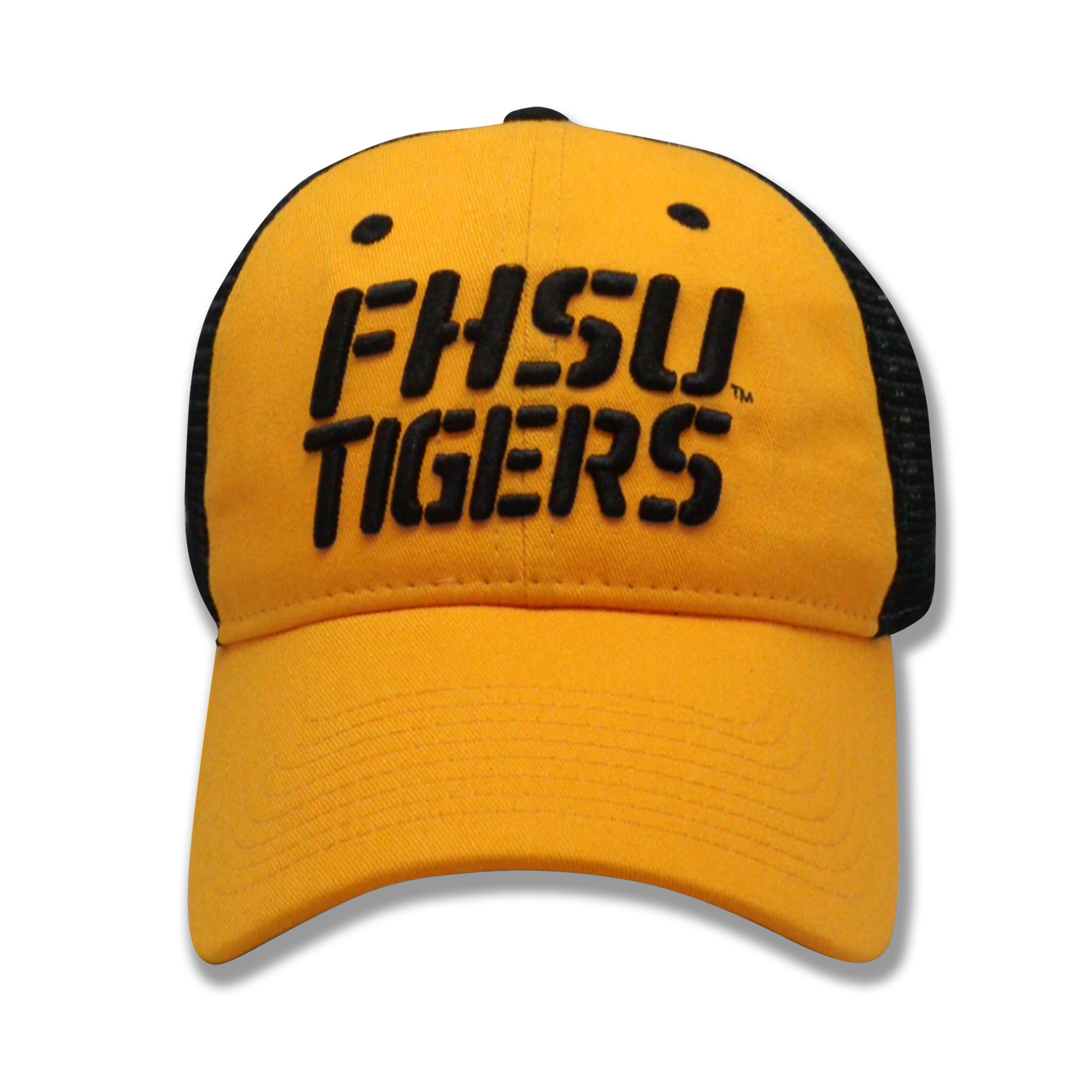 VINTAGE Fort Hays State Tigers Hat Cap Strapback Black Yellow MLB Baseball  NCAA